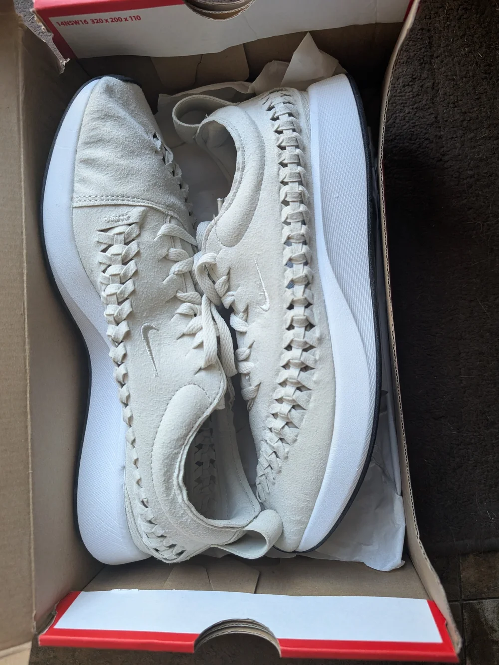Nike Dualtone Racer Woven Men Shoes - Light Bone / White-Black